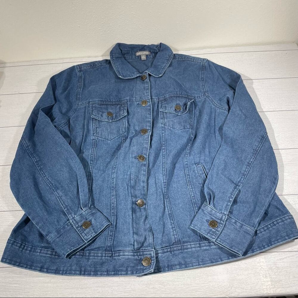 Jessica London 18W Lightweight 100% Cotton Denim Jacket NWT